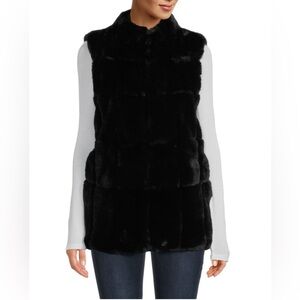 BELLE FARE Quilted Faux Fur Vest